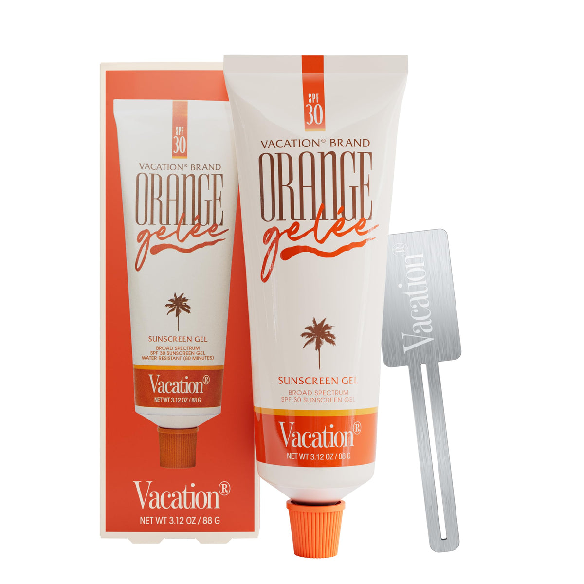 VACATION Orange Gelée SPF 30 Sunscreen Gel front view in tube