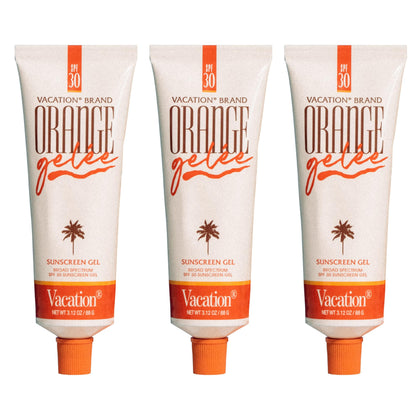 VACATION Orange Gelée SPF 30 sunscreen gel tube front view