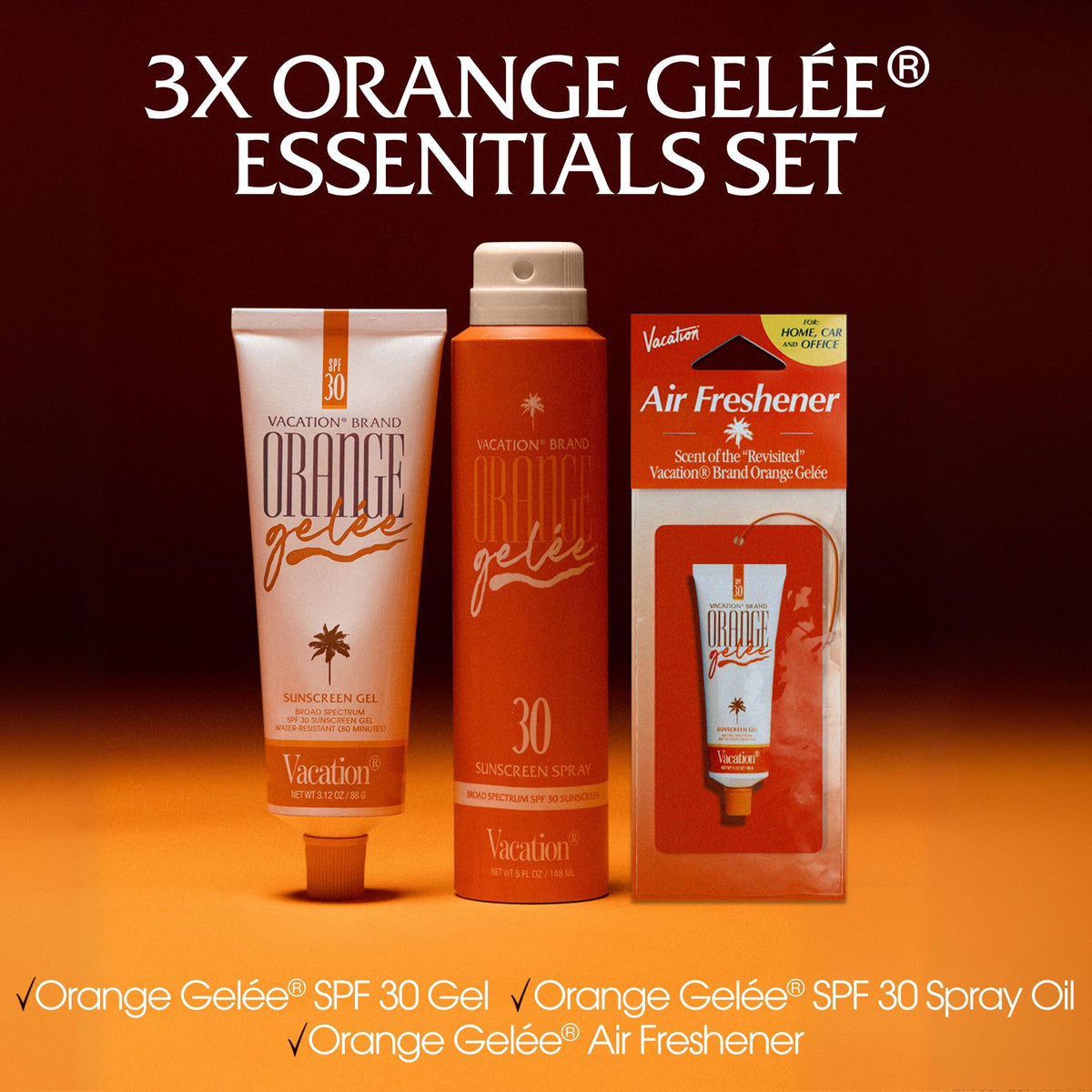 VACATION Orange Gelée SPF 30 Sunscreen Spray front view
