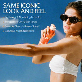 VACATION Orange Gelée SPF 30 Sunscreen Spray in lifestyle setting