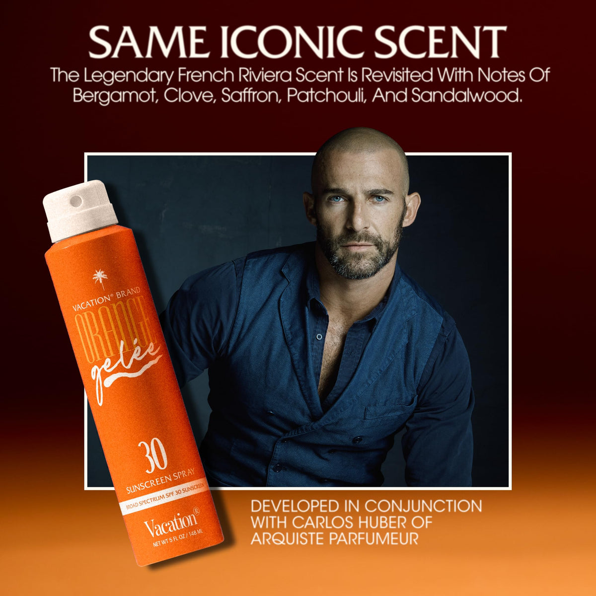 VACATION Orange Gelée SPF 30 Sunscreen Spray packaging