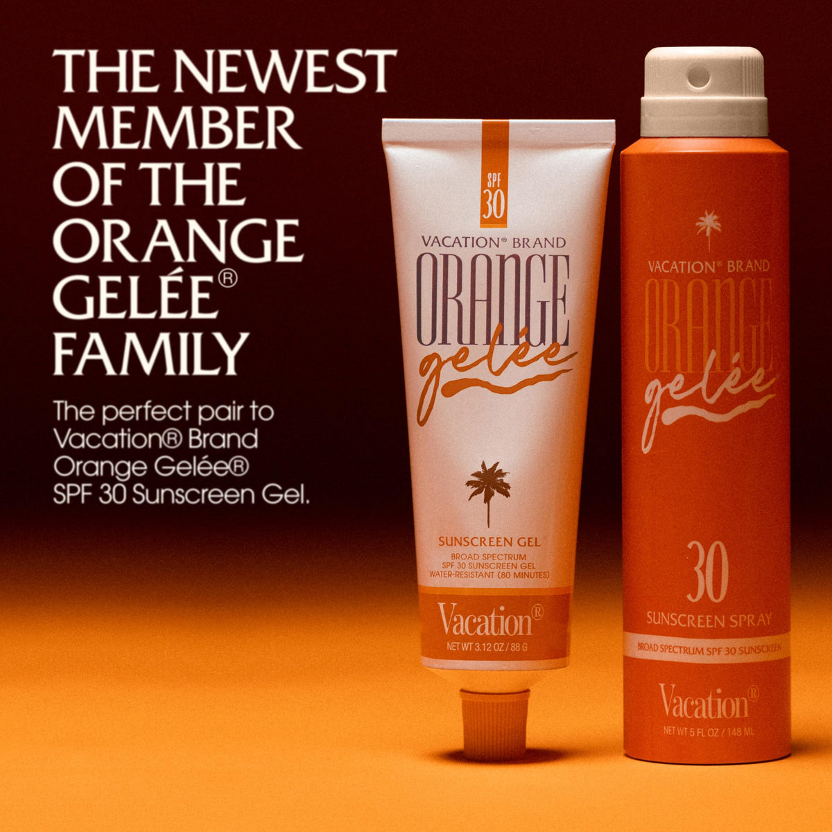 VACATION Orange Gelée SPF 30 Sunscreen Spray side view