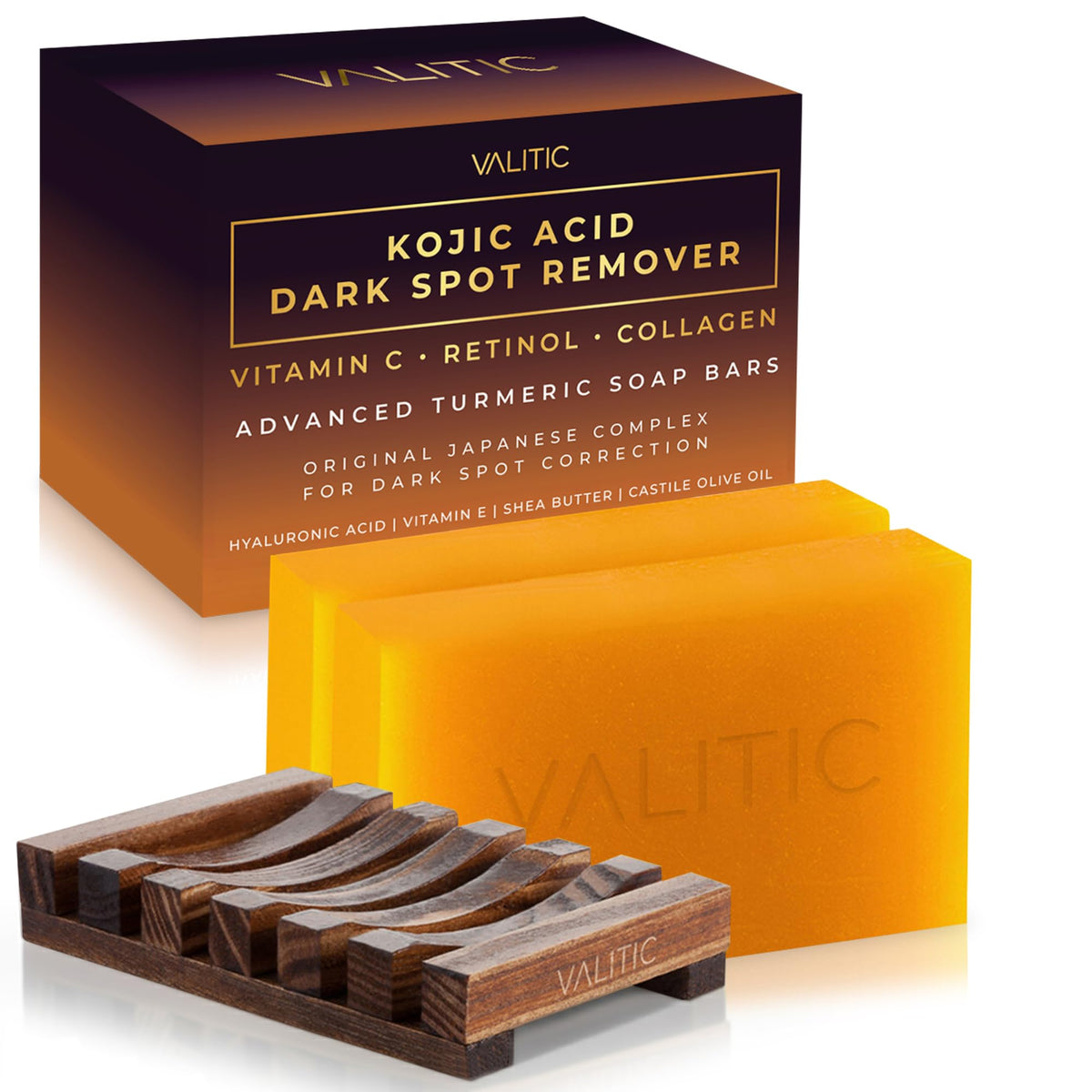 VALITIC Kojic Acid Dark Spot Remover Soap Bars front view
