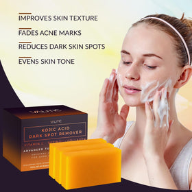 VALITIC Kojic Acid Soap Bar in a bathroom setting
