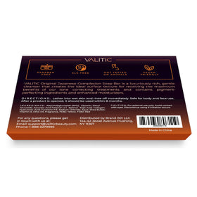 VALITIC Kojic Acid Soap Bar packaging and holder
