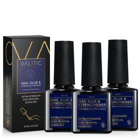 VALITIC Strong Nail Glue front view with brush applicator