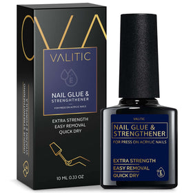 VALITIC Strong Nail Glue front view with brush applicator