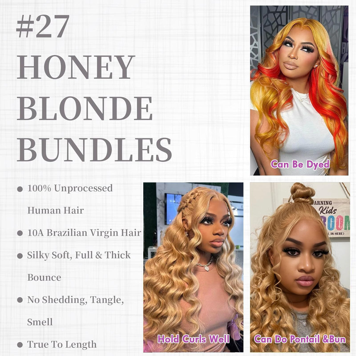 Vallbest Honey Blonde Body Wave Bundle packaging