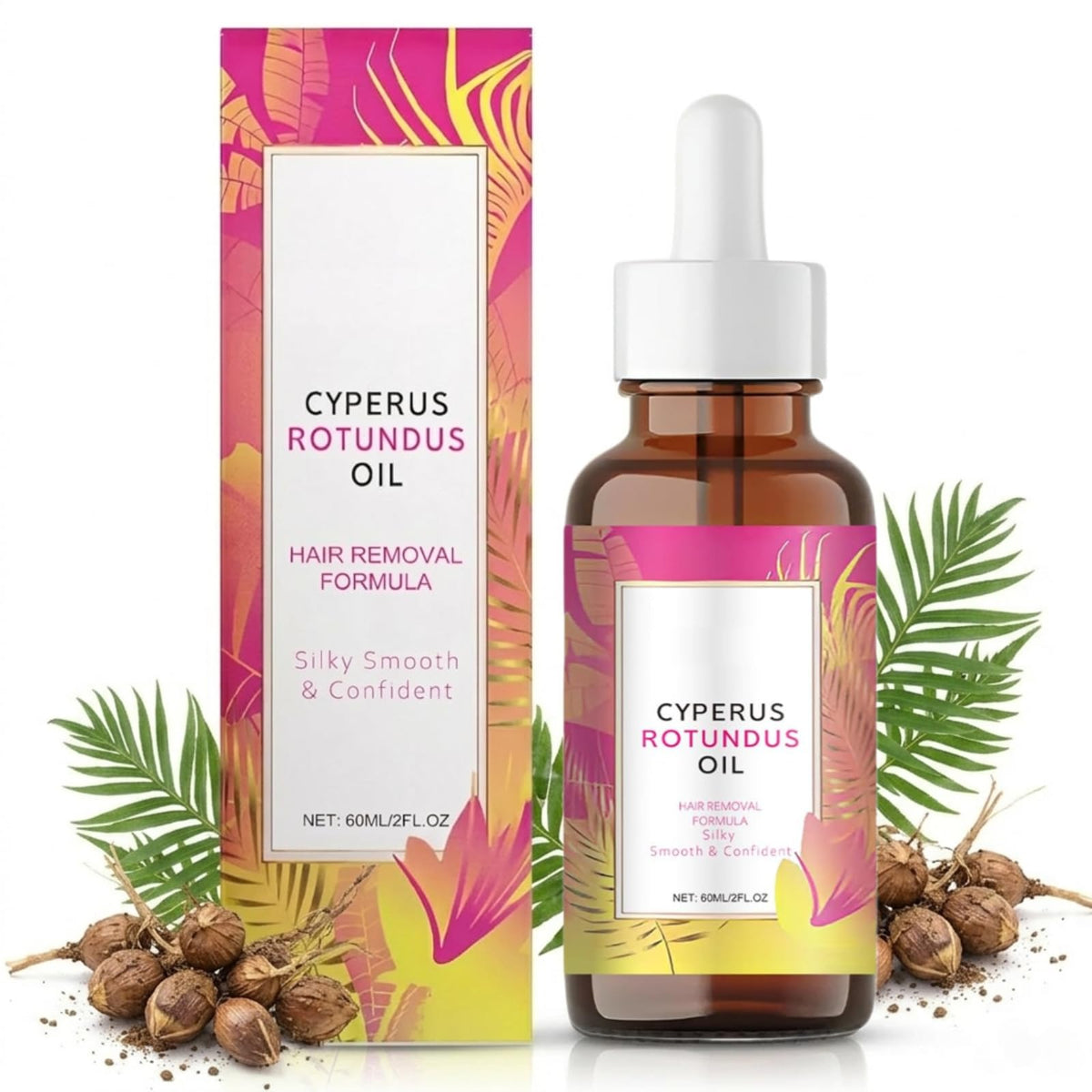VANCON Natural Hair Removal Oil 60ml front view with packaging