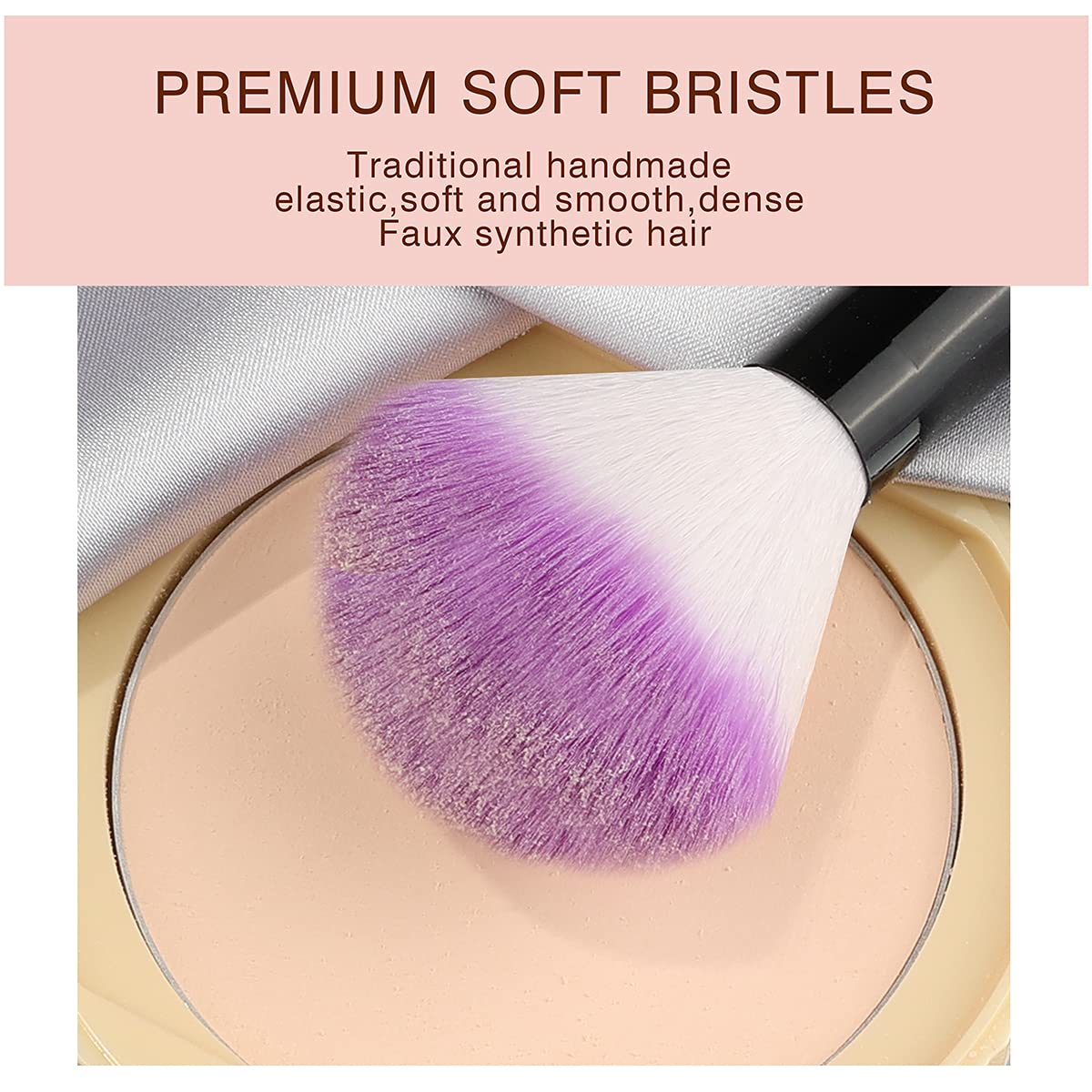 Vander makeup brush set with foundation and blush