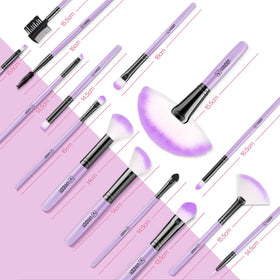 Vander makeup brushes on a vanity