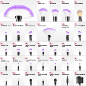 Vander makeup brushes variety of shapes and sizes