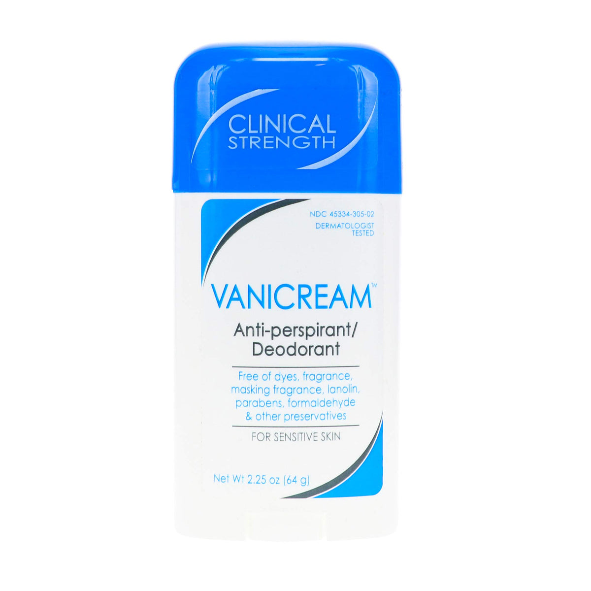 Vanicream Anti-Perspirant Deodorant clinical strength formula details
