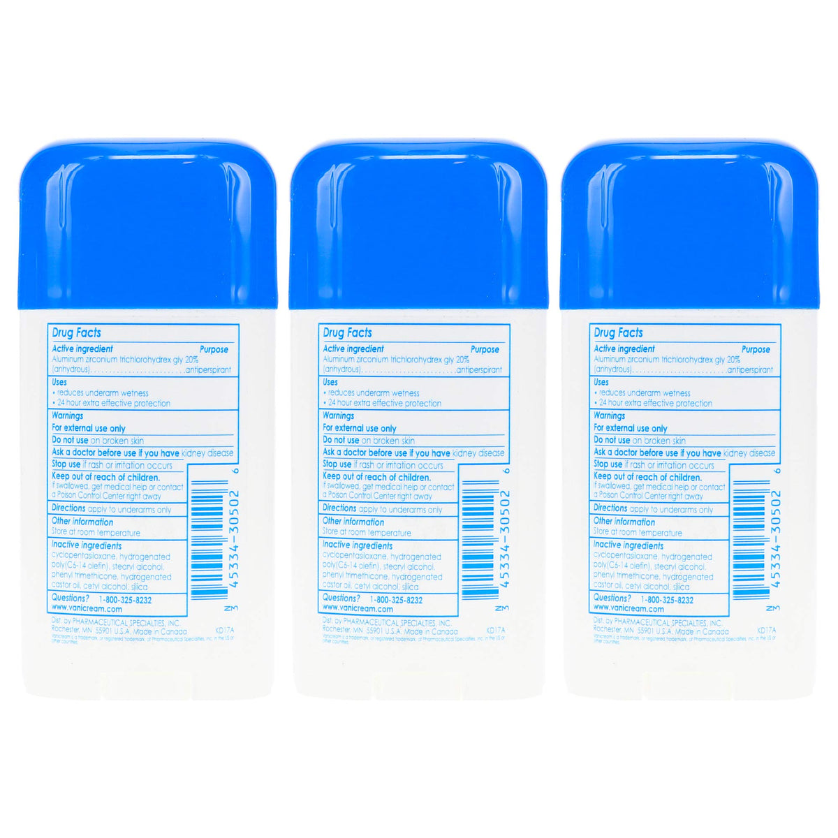 Vanicream Anti-Perspirant Deodorant solid stick texture