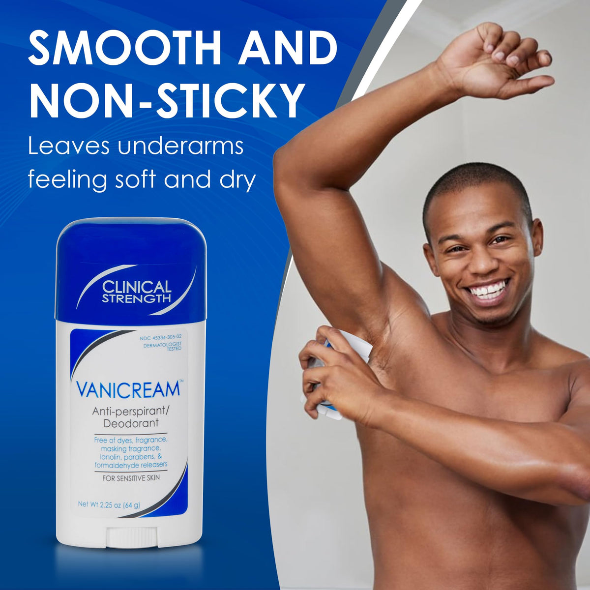 Vanicream Antiperspirant Deodorant Stick application on skin