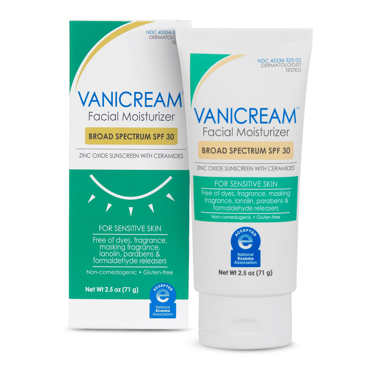 Vanicream Facial Moisturizer SPF 30 front view, 100g