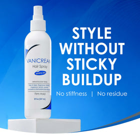 Vanicream Firm Hold Hairspray application close-up