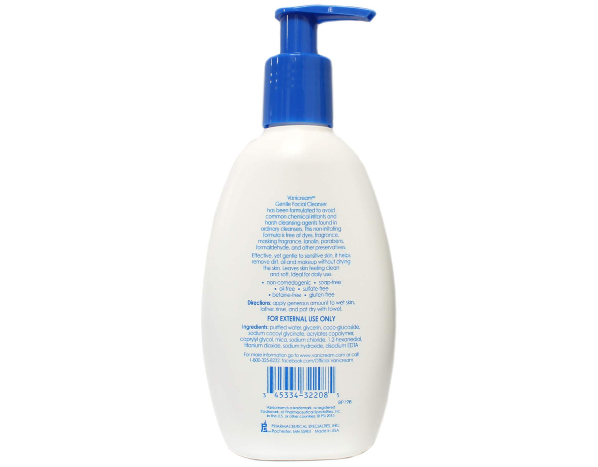 Vanicream Gentle Facial Cleanser 8 fl oz packaging