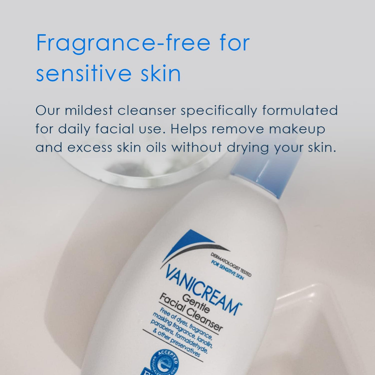 Vanicream Gentle Facial Cleanser 8 Oz side view