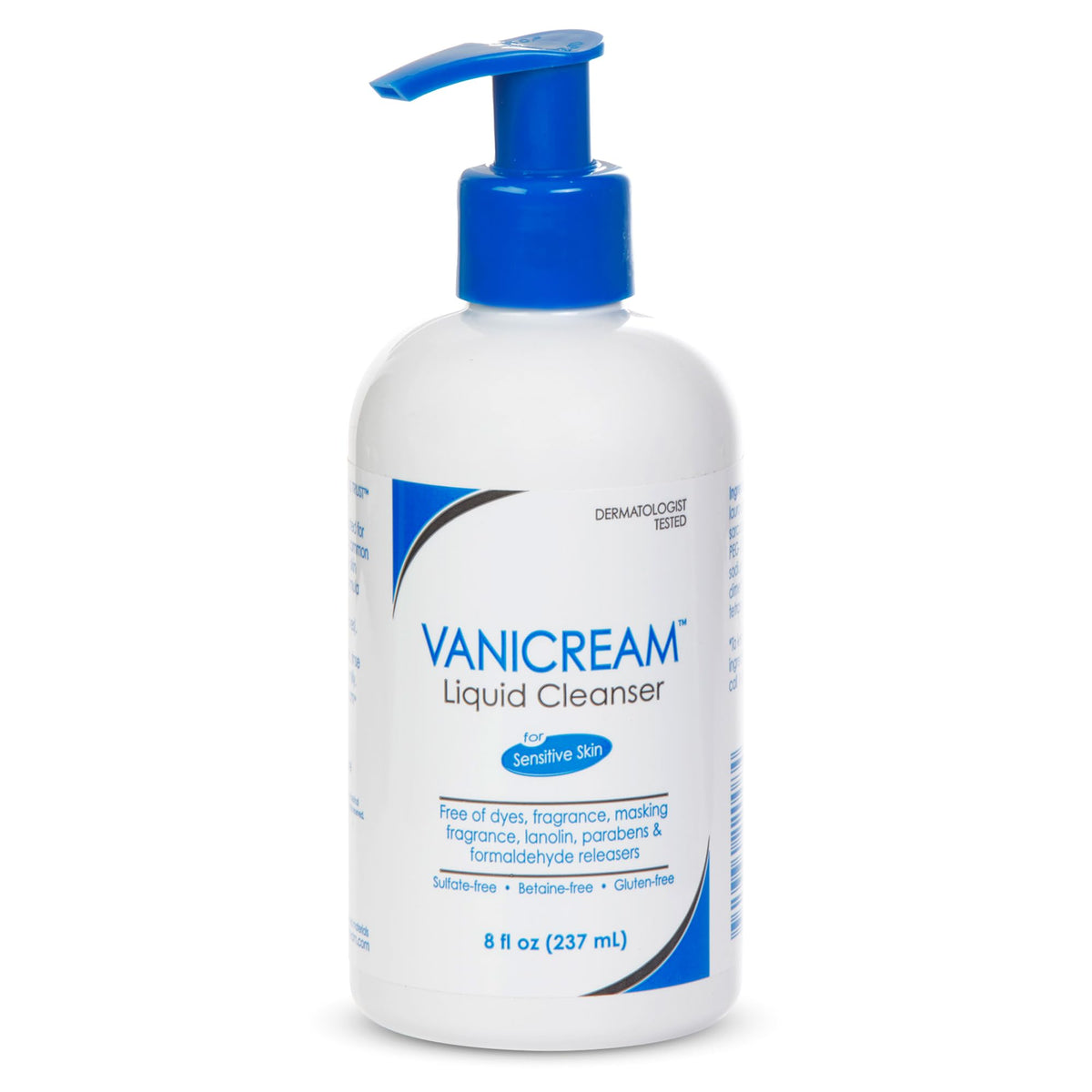 Vanicream Liquid Cleanser 8 Fl Oz front view with pump