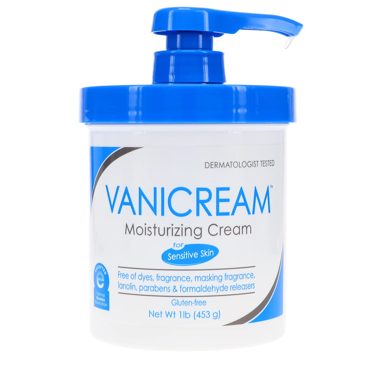 Vanicream Moisturizing Skin Cream 1 lb jar with product label