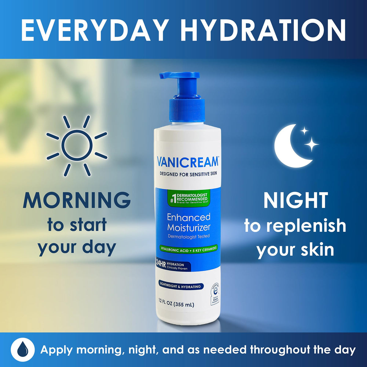 Vanicream support Moisturizer on a bathroom counter