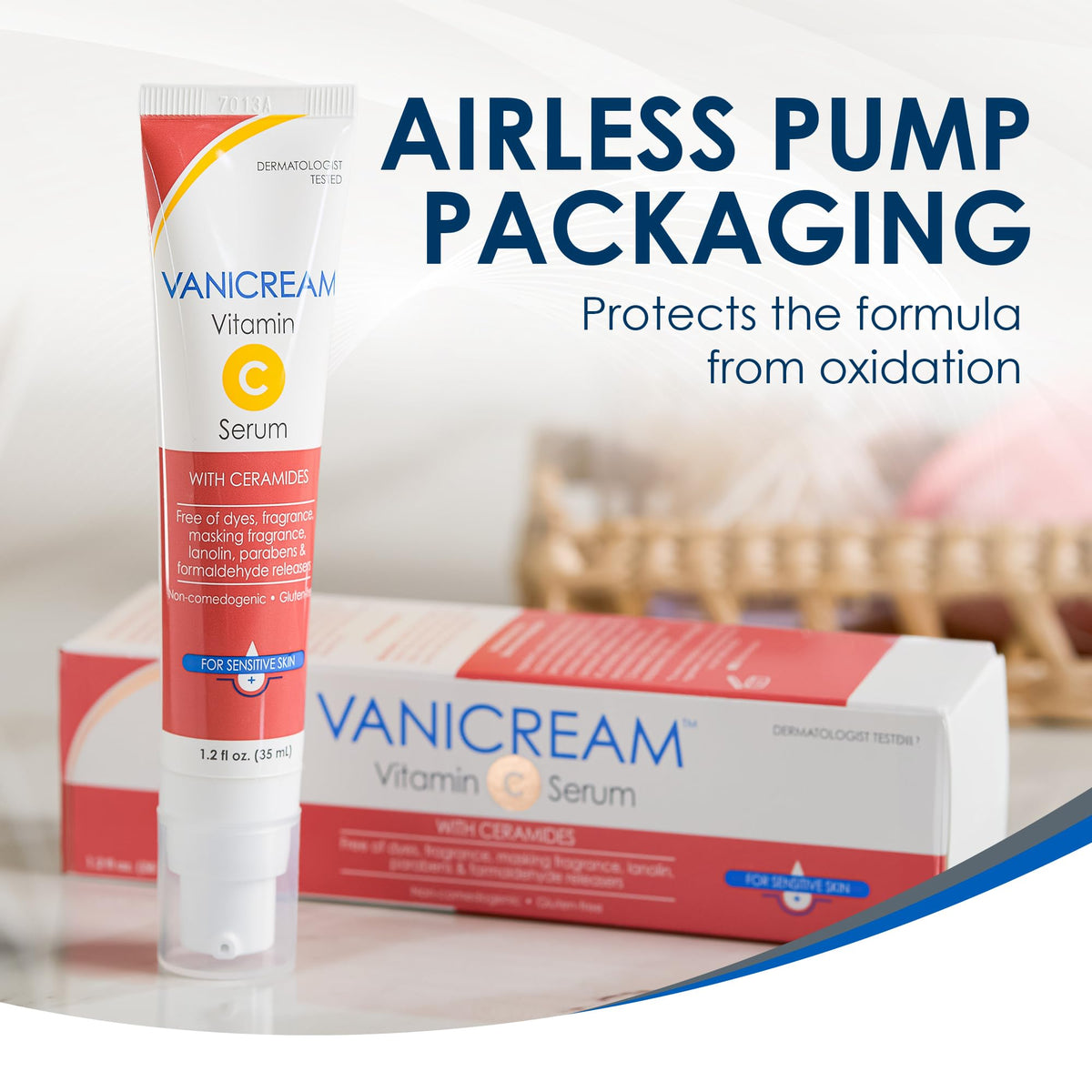 Vanicream Vitamin C Serum application on clean skin