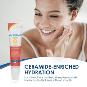 Vanicream Vitamin C Serum texture close-up showing milky consistency