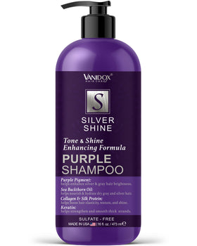 VANIDOX Brass Toning Purple Shampoo 16 fl oz front view