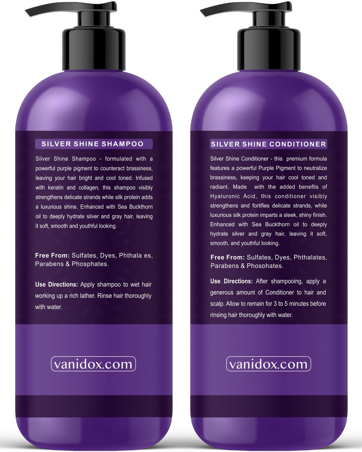 VANIDOX Purple Conditioner application on hair