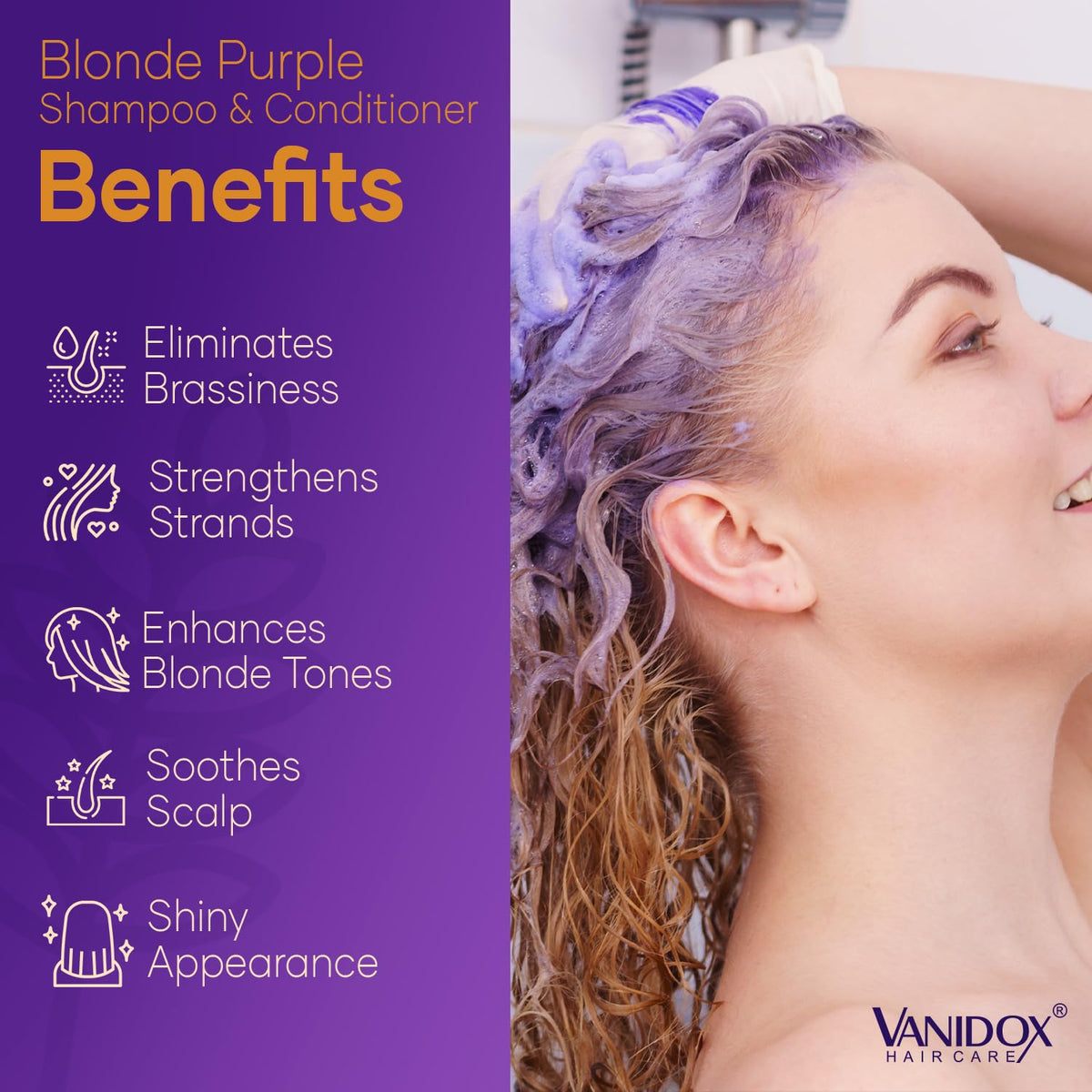 VANIDOX Purple Conditioner bottle with purple liquid