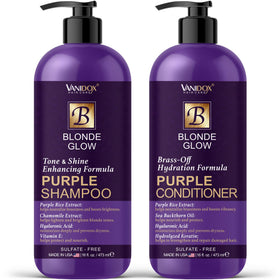 VANIDOX Purple Shampoo and Conditioner Set front view