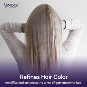 VANIDOX Purple Shampoo application on hair