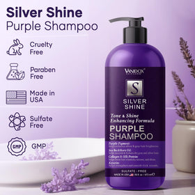 VANIDOX Purple Shampoo bottle side view