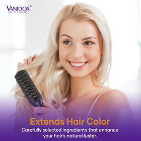 VANIDOX Purple Shampoo lathering in hair