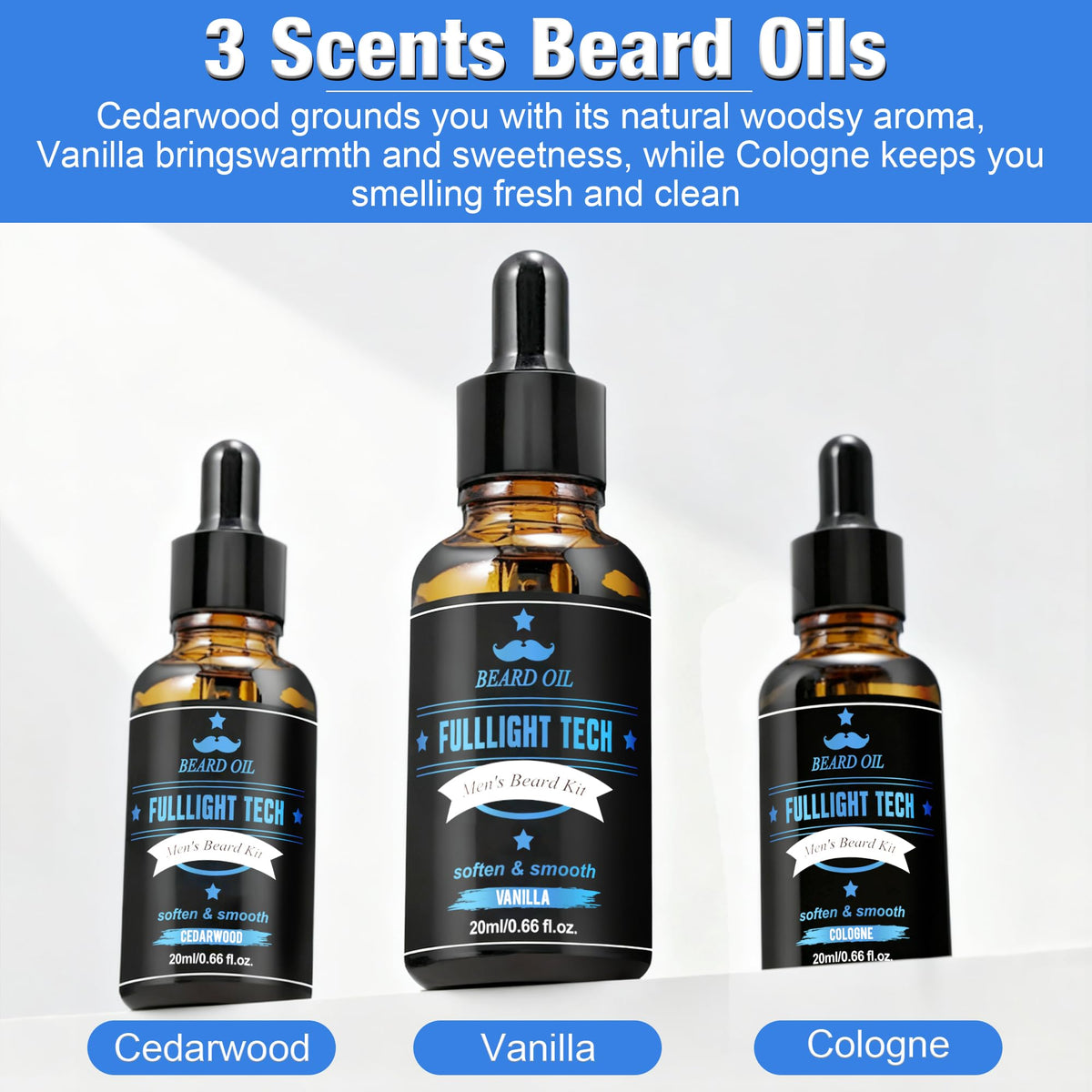 Vanilla beard wash and balm from FULLLIGHT TECH