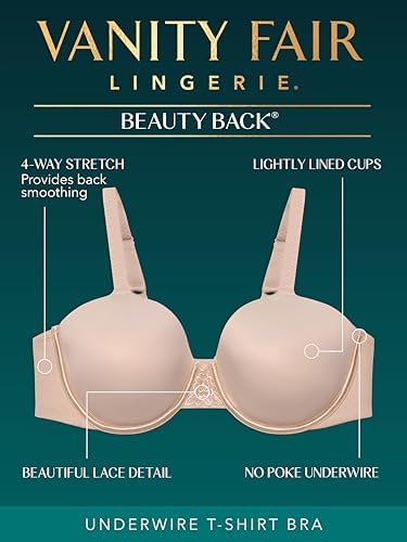Vanity Fair Women's Full Figure Beauty Back Smoothing Bra hook and eye closure detail