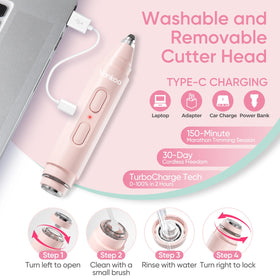 vankoo glow trimmer in a travel pouch