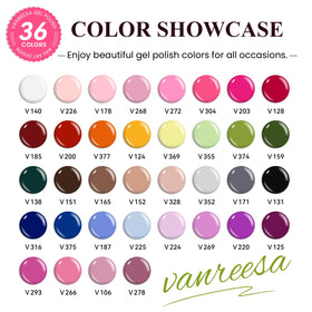 VANREESA 36 colours gel nail polish bottles display