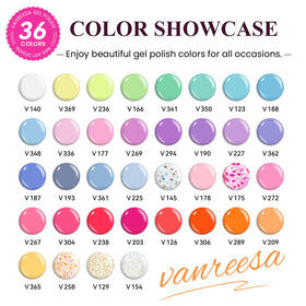 VANREESA 36 colours gel nail polish bottles display