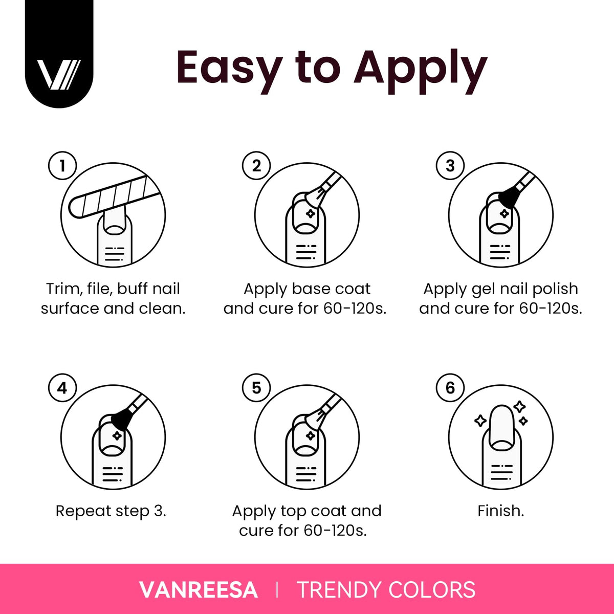 VANREESA display boards for gel nail polish
