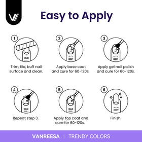 VANREESA gel nail polish application process