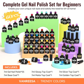VANREESA gel nail polish applied on nails showing finish