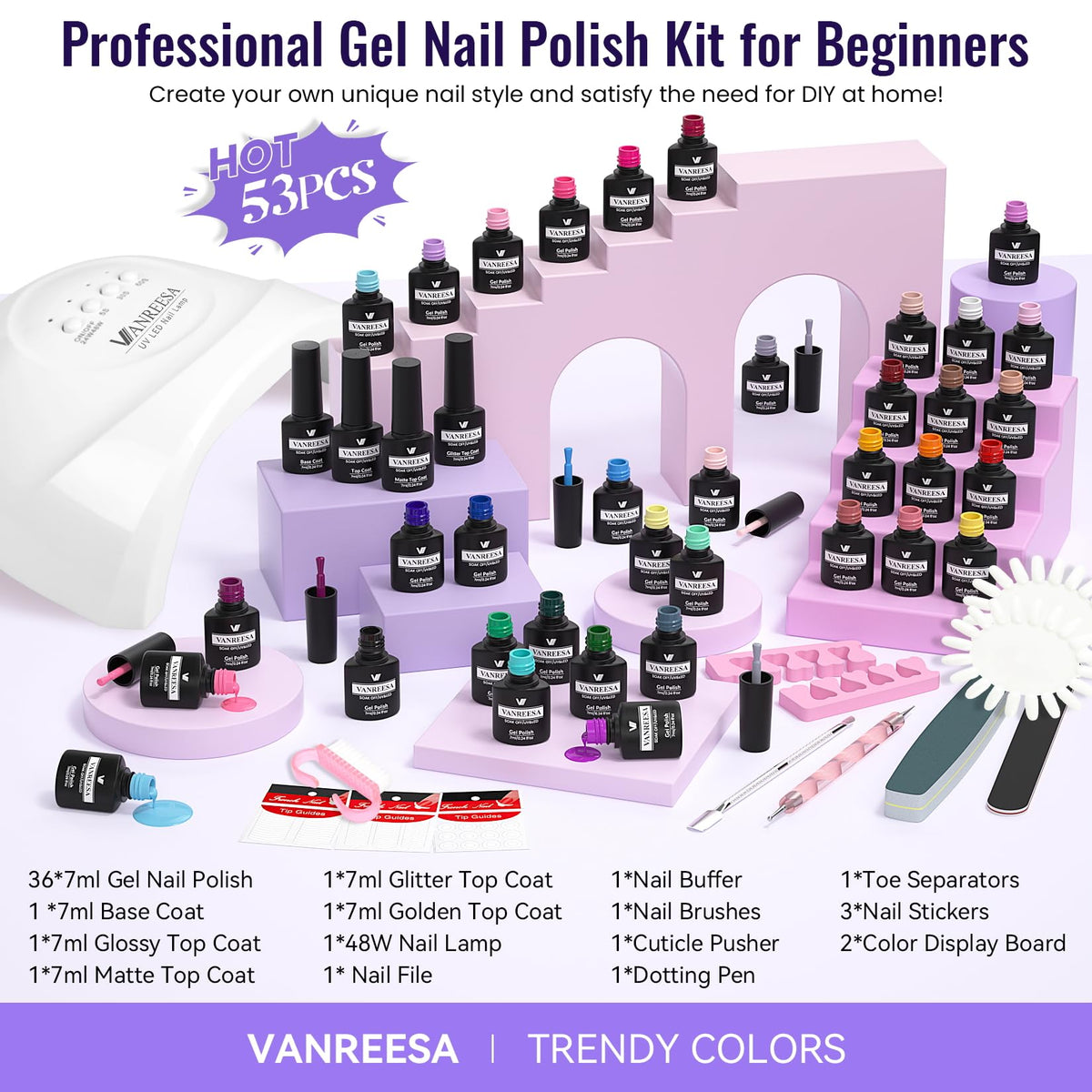 VANREESA Gel Nail Polish Kit packaging