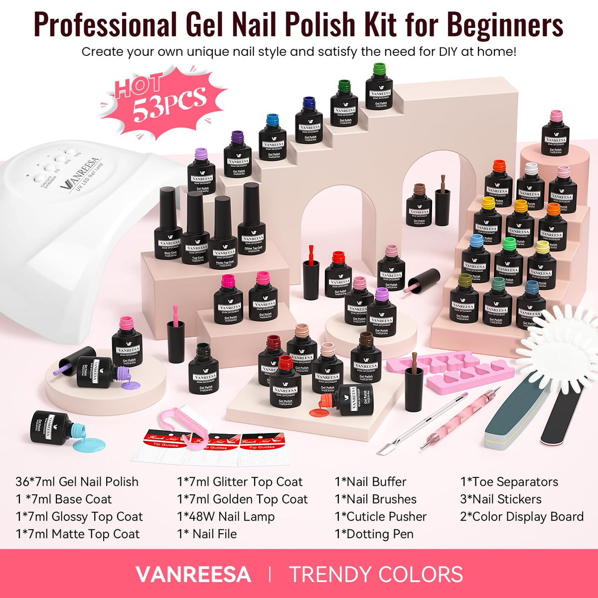 VANREESA Gel Nail Polish Kit packaging