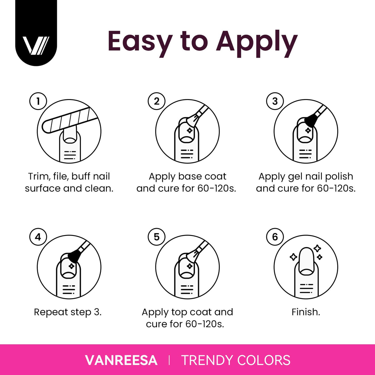 VANREESA gel nail polish kit packaging