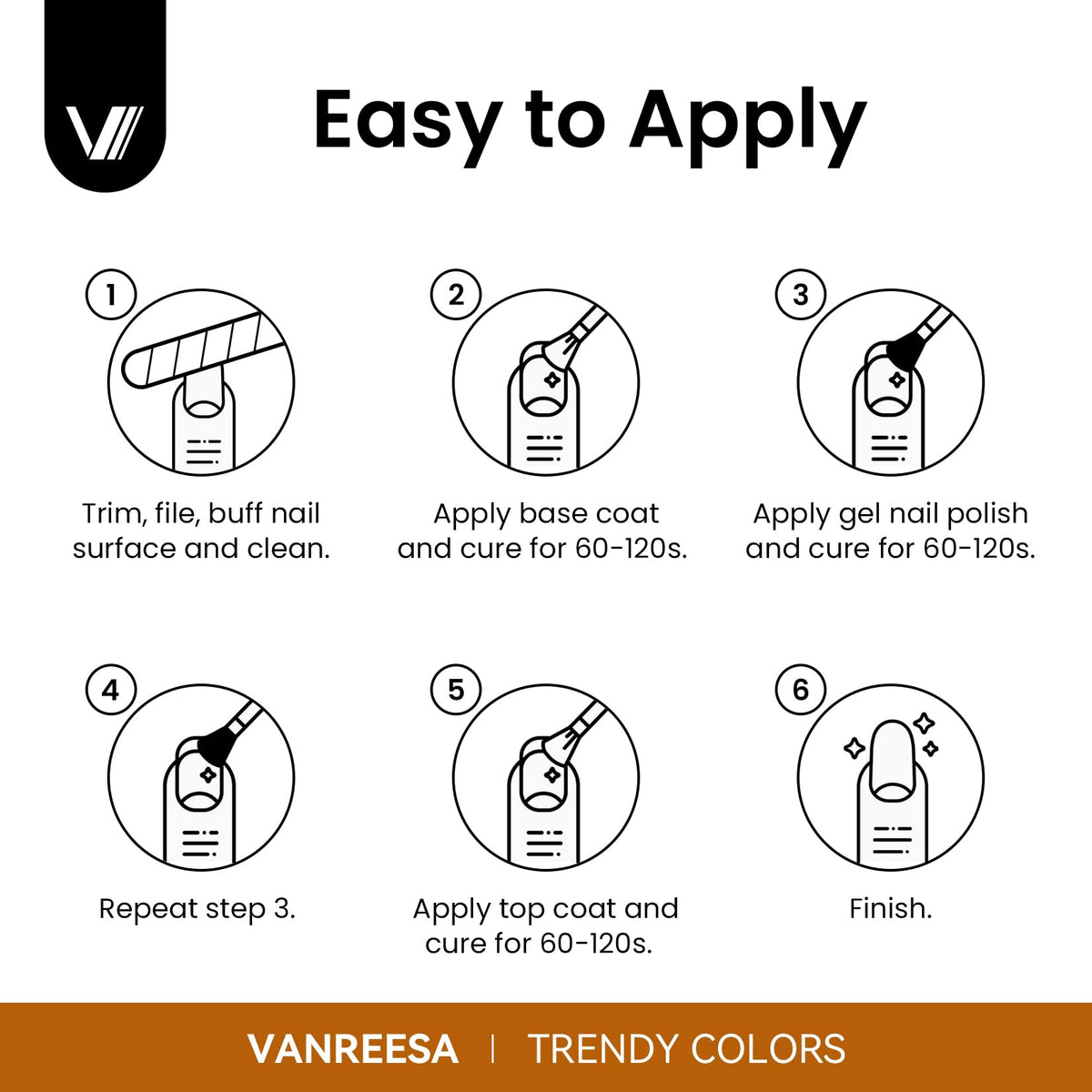 VANREESA Gel Nail Polish Kit packaging and contents