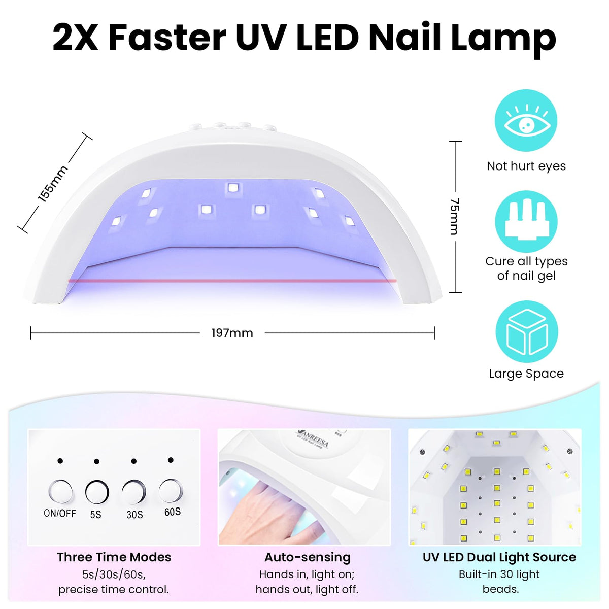 VANREESA nail lamp curing gel polish