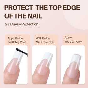 Vansiho fake nails application process with glue