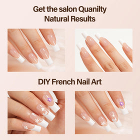 Vansiho French Gel Fake Nails in various sizes displayed